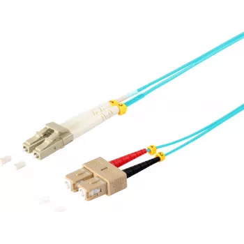 SHIVERPEAKS S/CONN Maximum Connectivity LC/SC Duplex Καλώδιο patch οπτικών ινών, OM3 50/125µm, Aqua, 5,0 m (77955/3)