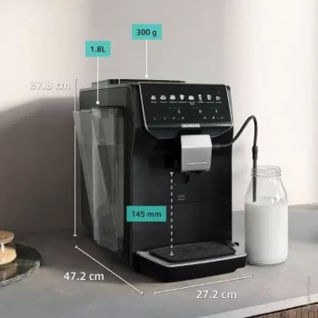 Siemens EQ500 iAroma TP553E07 αυτόματη μηχανή καφέ, μαύρο γυαλιστερό
