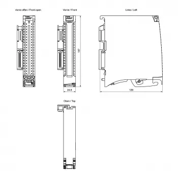 Siemens SIMATIC S7-1500 Ψηφιακή Μονάδα Εισόδου DI 16 x 24V DC, 16 κανάλια, Type 3, Διαγνωστικά, Isochronous Mode
