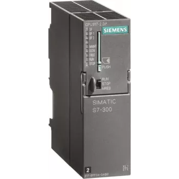 Siemens SIMATIC S7-300 CPU 317-2 DP, 1 MB Μνήμη, Διεπαφές MPI/DP και PROFIBUS DP, 24V DC, Τοποθέτηση σε Ράγα DIN 6ES73172AK140AB0