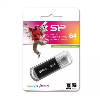 Silicon Power Ultima II i-Series μονάδα flash USB 64GB, μαύρο (SP064GBUF2M01V1K)