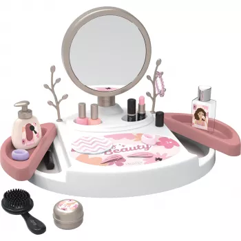 SIMBA-DICKIE My Beauty Studio Διαδραστικό Τραπέζι Μακιγιάζ για Παιχνίδι Ρόλων με Φωτιζόμενο Καθρέφτη και 10 Αξεσουάρ για Παιδιά 3-6 Ετών
