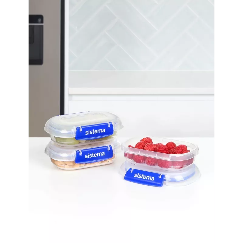 Sistema Plastics 881523 Ορθογώνιο δοχείο 0,18L Διαφανές 88mm