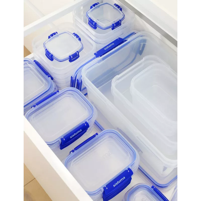 Sistema Plastics 881523 Ορθογώνιο δοχείο 0,18L Διαφανές 88mm