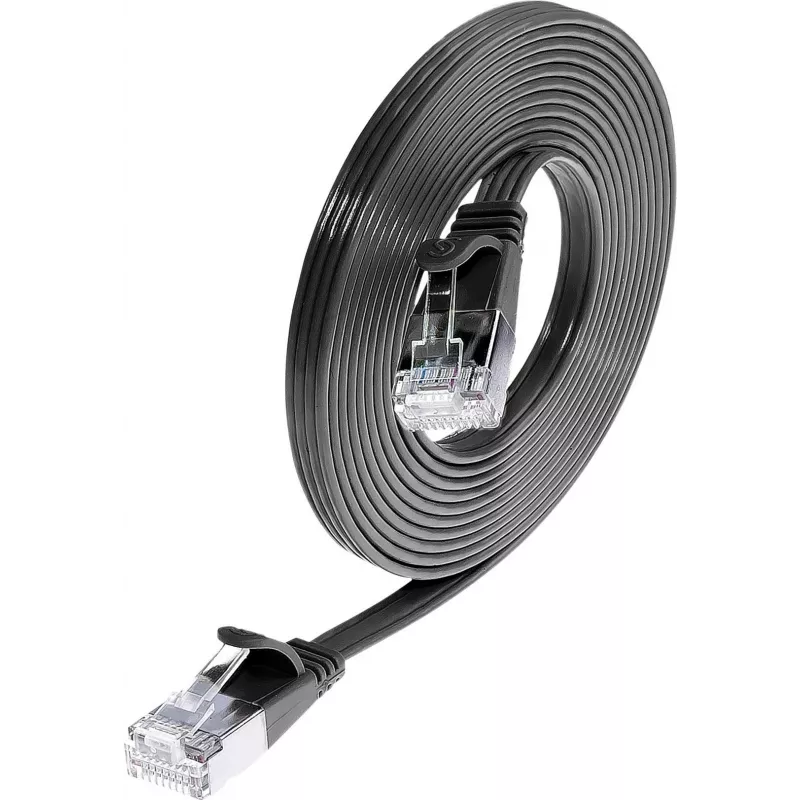Wirewin καλώδιο patch Ethernet Cat6 U/FTP Slim 0,5m μαύρο PKW-STP-SLIM-KAT6 0.5 SW