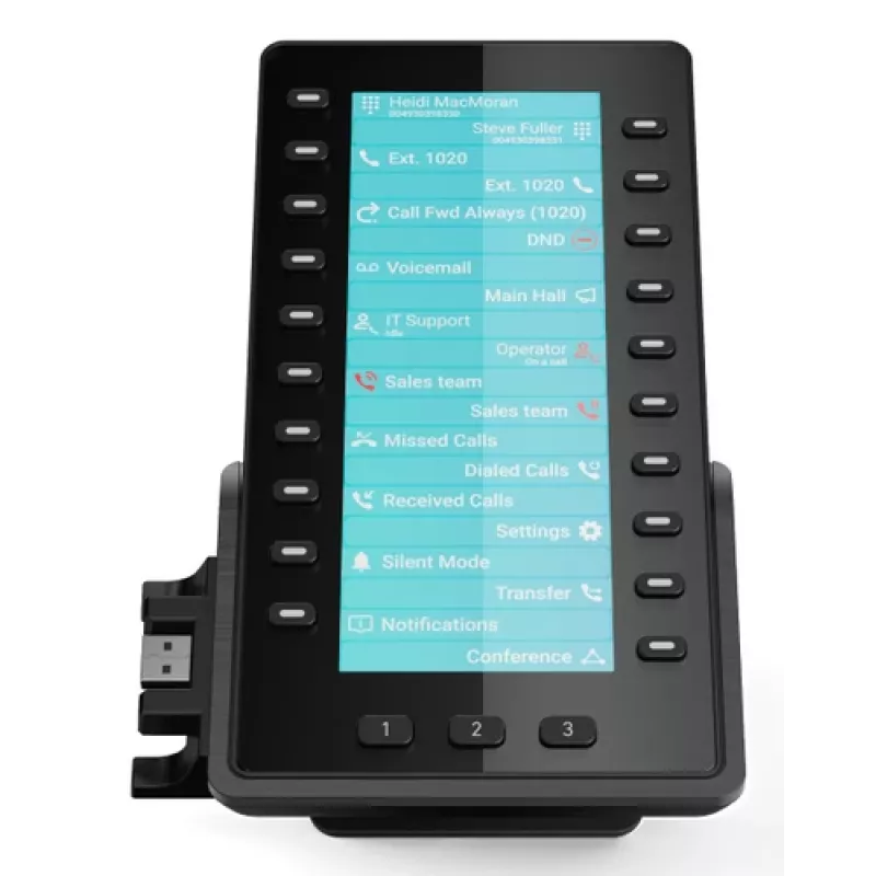Snom D8C μονάδα επέκτασης για τηλέφωνα IP D862/D865, έγχρωμη οθόνη 4,3 ιντσών, 48 προγραμματιζόμενα πλήκτρα, USB, μαύρο