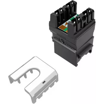 SOLARIX Keystone Jack Cat.6 UTP RJ45 Tool-Free, μαύρο