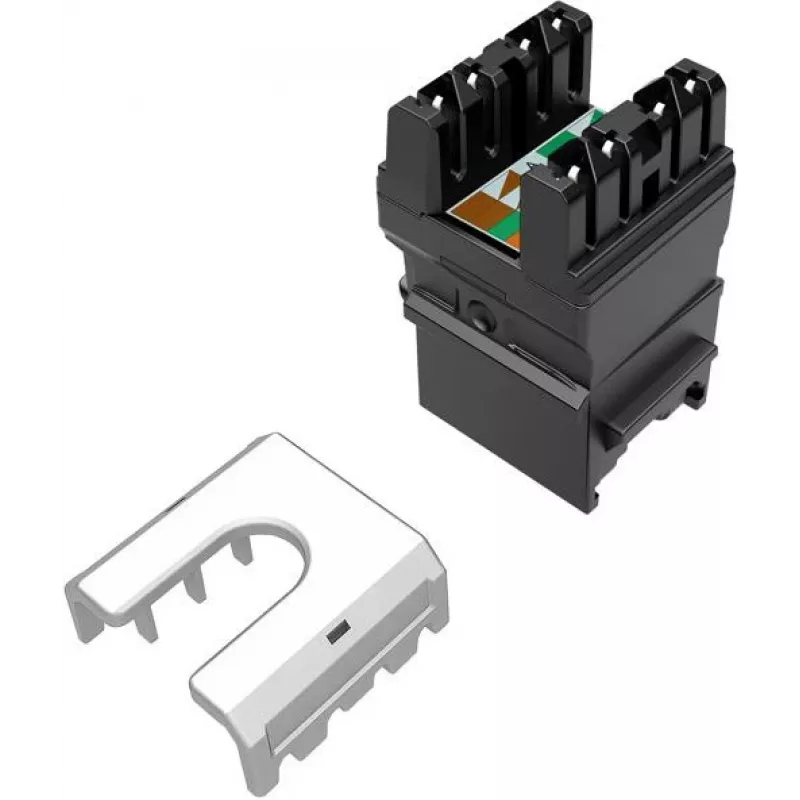 SOLARIX Keystone Jack Cat.6 UTP RJ45 Tool-Free, μαύρο