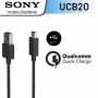 Sony UCB-20 USB-C Καλώδιο Δεδομένων 3A 1m Μαύρο (Bulk)