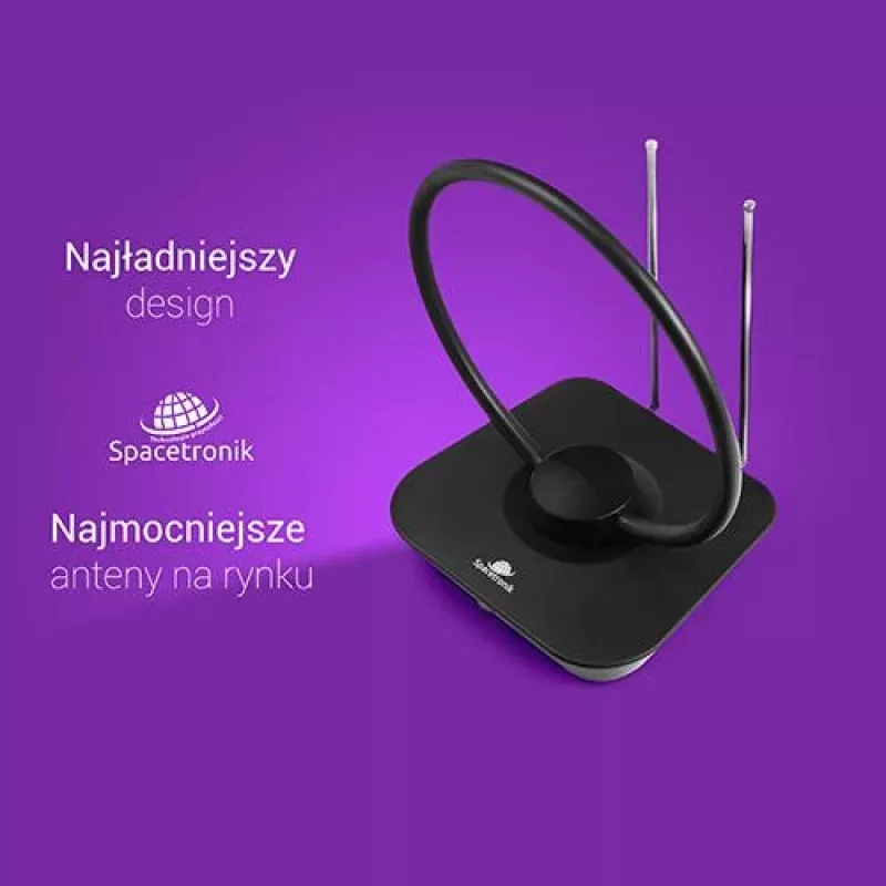 Spacetronik Locus Indoor κεραία DVB-T2 με ενισχυτή 45 dB και τροφοδοτικό