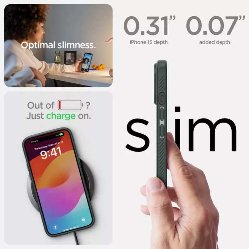 Spigen Liquid Air Θήκη για iPhone 15 - Abyss Green