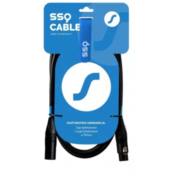 SSQ Cable XX1 - Καλώδιο μικροφώνου XLR-XLR, 1 μέτρο, μαύρο