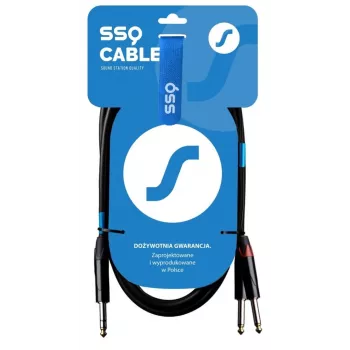 SSQ JSJM2 SS-1453 καλώδιο jack stereo - 2x jack mono 2 m μαύρο