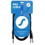 SSQ JSJM2 SS-1453 καλώδιο jack stereo - 2x jack mono 2 m μαύρο