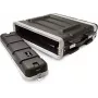 Stagg ABS 2U Θήκη rack 19 ιντσών με μπροστινό και πίσω καπάκι, Μαύρο