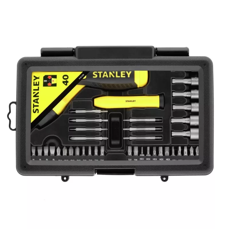 STANLEY σετ κατσαβιδιού καστάνιας 38 τεμ. με λαβή πιστολιού