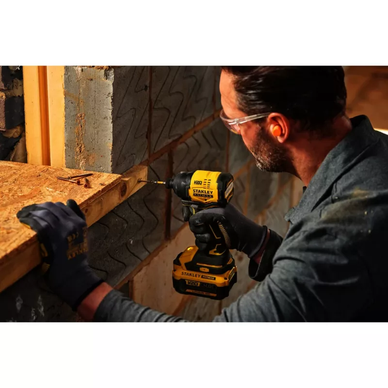 STANLEY Μπαταριοκίνητο κρουστικό κατσαβίδι (SFMCF811B-XJ), 18 V (Μαύρο/Κίτρινο, μόνο συσκευή)