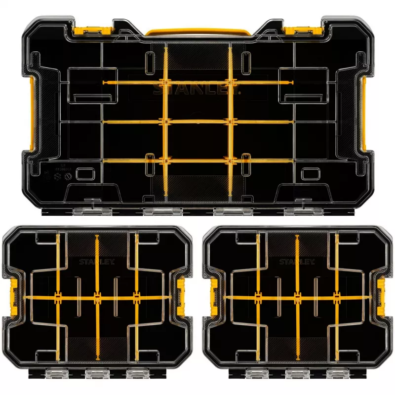 STANLEY PRO-STACK Σετ Οργάνωσης 3 τεμ. Μαύρο/Διαφανές