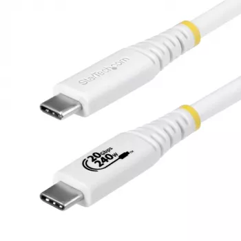 StarTech.com USB4 Καλώδιο USB-C σε USB-C, 20 Gbps, 240W PD, 2 m, Λευκό