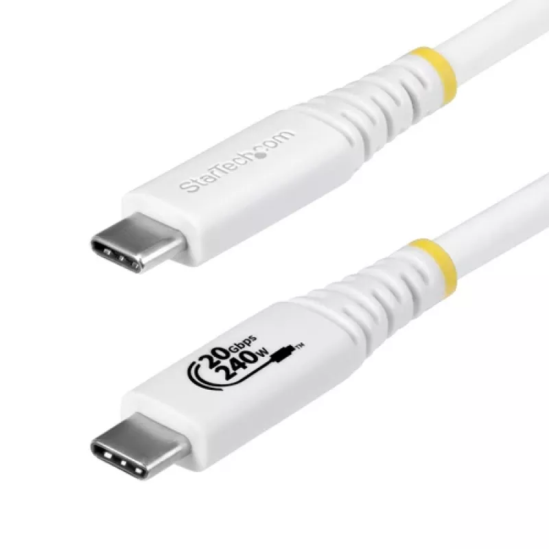 StarTech.com USB4 Καλώδιο USB-C σε USB-C, 20 Gbps, 240W PD, 2 m, Λευκό