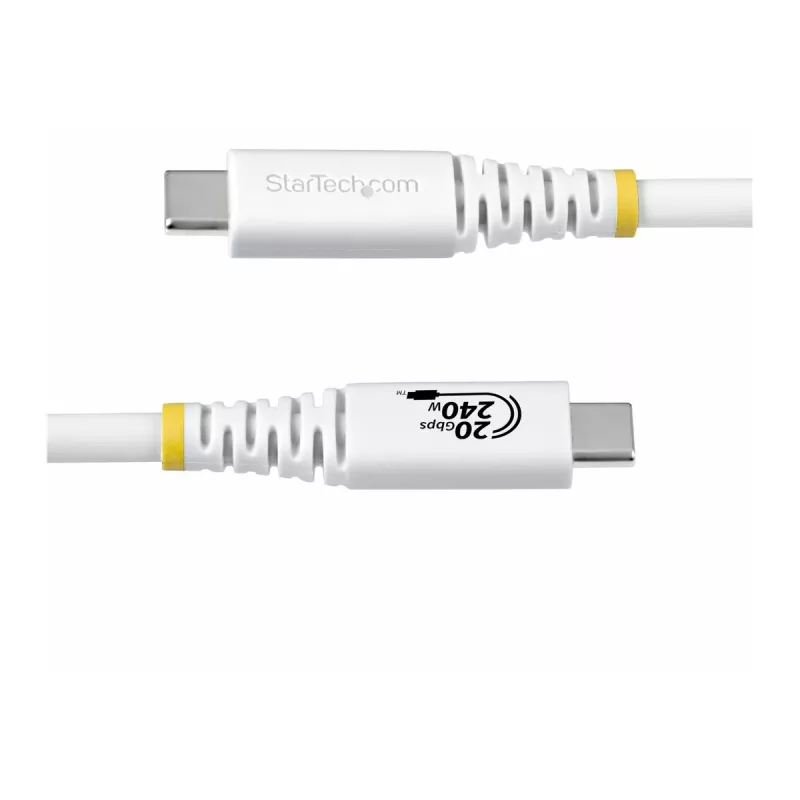 StarTech.com USB4 Καλώδιο USB-C σε USB-C, 20 Gbps, 240W PD, 2 m, Λευκό