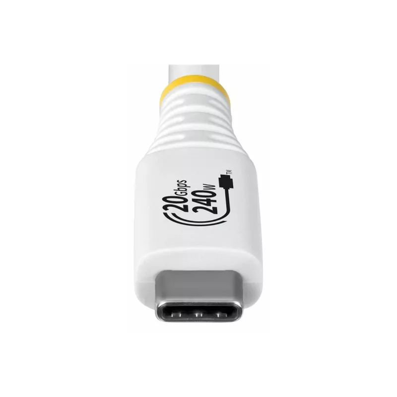 StarTech.com USB4 Καλώδιο USB-C σε USB-C, 20 Gbps, 240W PD, 2 m, Λευκό