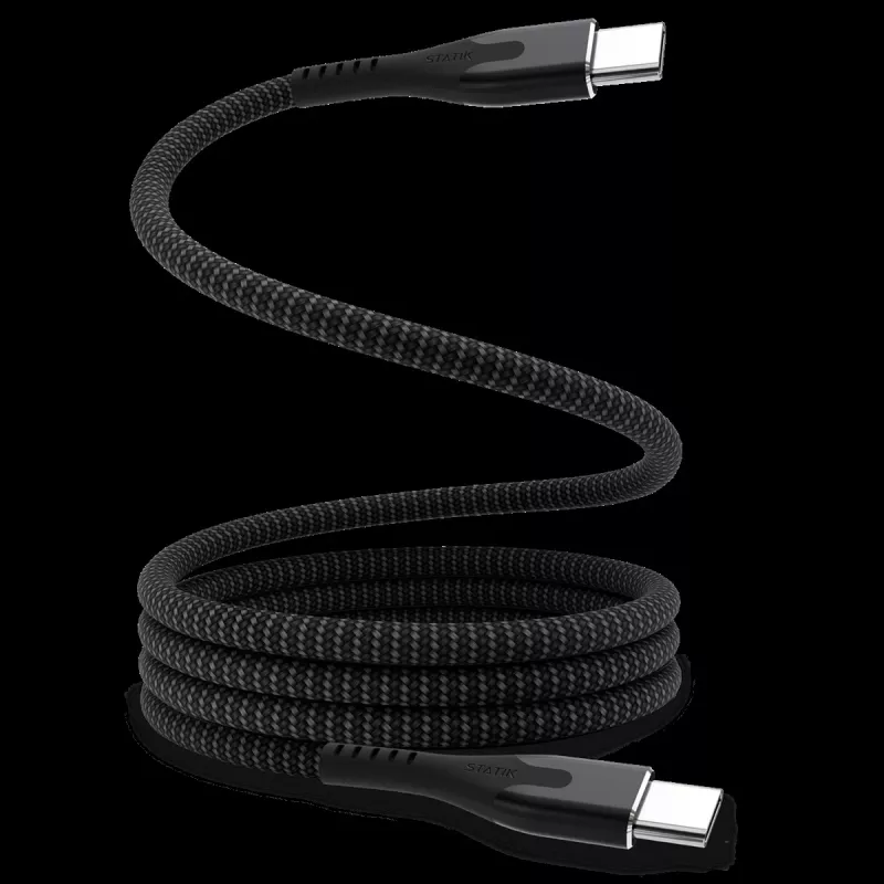 STATIK MagStack Pro Μαγνητικό καλώδιο USB-C σε USB-C 1m μαύρο