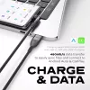 STATIK PowerPivot Pro Πλεκτό καλώδιο Nylon, USB-C σε USB-C, 1m, μαύρο