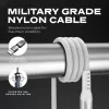 STATIK PowerPivot Pro Πλεκτό καλώδιο Nylon, USB-C σε USB-C, 1m, λευκό