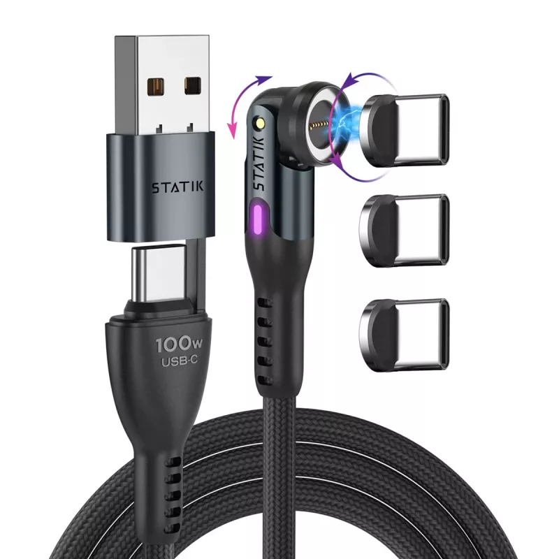 Statik 360 Pro Καλώδιο 2.0 USB-C Only; 1m, μαύρο
