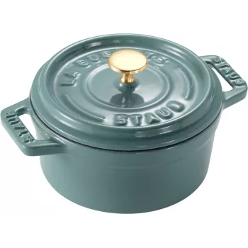 STAUB MINI COCOTTE μίνι στρογγυλή κατσαρόλα χυτοσιδήρου 250 ml, Eucalyptus