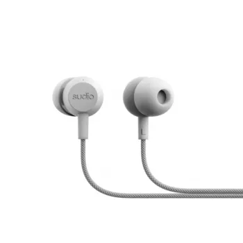 Sudio V3 True Wireless ακουστικά in-ear με θήκη φόρτισης USB-C, διπλά μικρόφωνα, χειρισμό αφής, αδιάβροχα IPX4, γκρι-λευκό