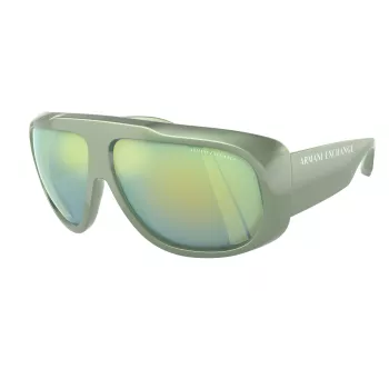 Γυαλιά ηλίου Armani Exchange Unisex AX4143SU83542 ορθογώνια πλήρους σκελετού πλαστικό μαύρο σκούρο γκρι 67mm