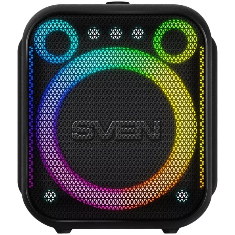 Φορητό Ηχείο Bluetooth SVEN PS-880, 110W RMS, TWS, FM, USB, microSD, Οθόνη LED, Μπαταρία Λιθίου, Μαύρο