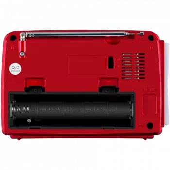 Φορητό Ηχείο SVEN SRP-150, Κόκκινο (3W, Bluetooth, FM/AM/SW, USB, microSD, Φακός, Μπαταρία)