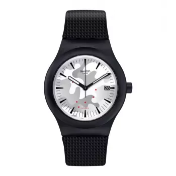 SWATCH New Gent SUTB407 Αυτόματο Ρολόι 42mm Μαύρο Βιοπλαστικό Σιλικόνη