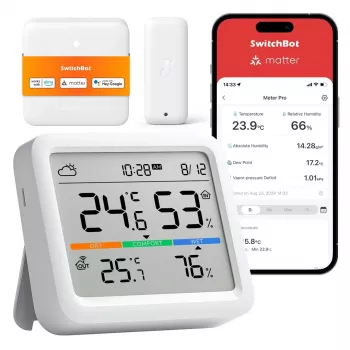 SwitchBot Meter Pro Μετεωρολογικός Σταθμός Θερμόμετρο Υγρόμετρο Λευκό