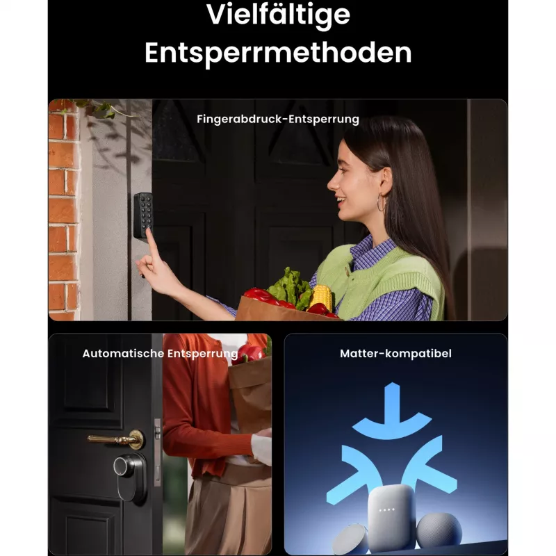 SwitchBot Ultra Touch Bundle Μαύρο, Lock Ultra Μαύρο, Keypad Touch, Hub Mini