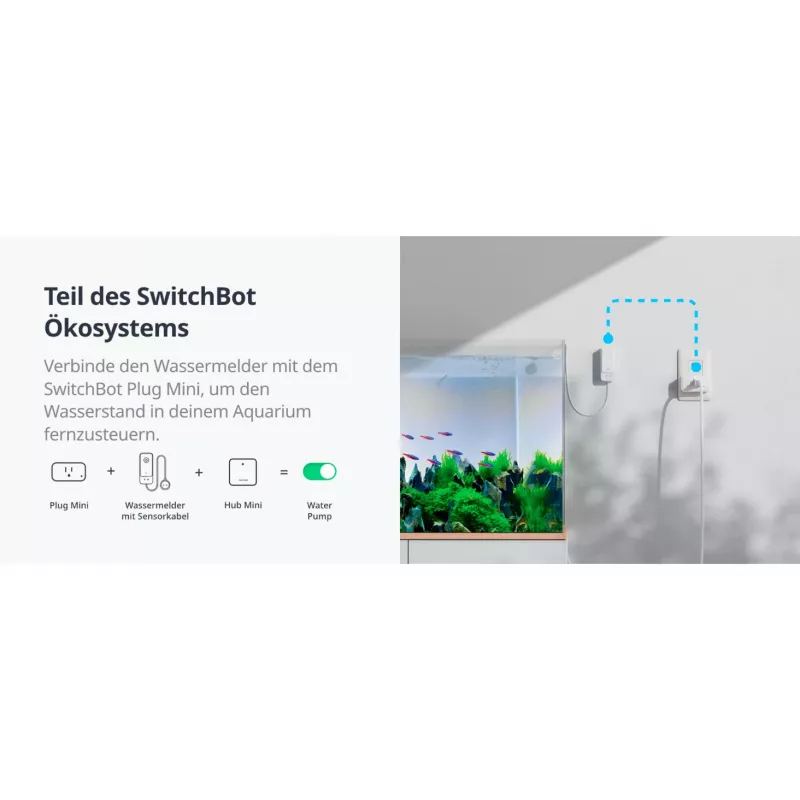SwitchBot Wi-Fi Ανιχνευτής Διαρροής Νερού με Καλώδιο Αισθητήρα
