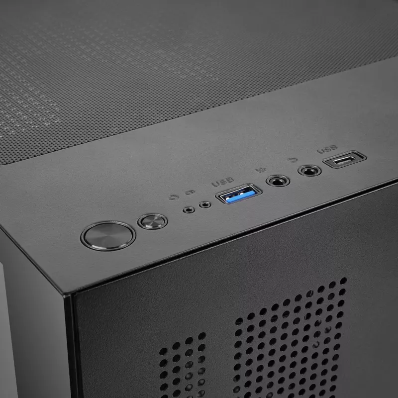 TACENS MARS MC-CUBE κουτί Micro-ATX, μαύρο, Tempered Glass, ARGB, USB-C