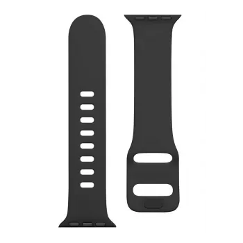 Tactical Apple Watch 38/40/41mm σιλικόνης λουράκι με αγκράφα αγκίστρου μαύρο