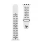Tactical Apple Watch 42/44/45mm Διπλό Λουράκι Σιλικόνης Λευκό Μαύρο