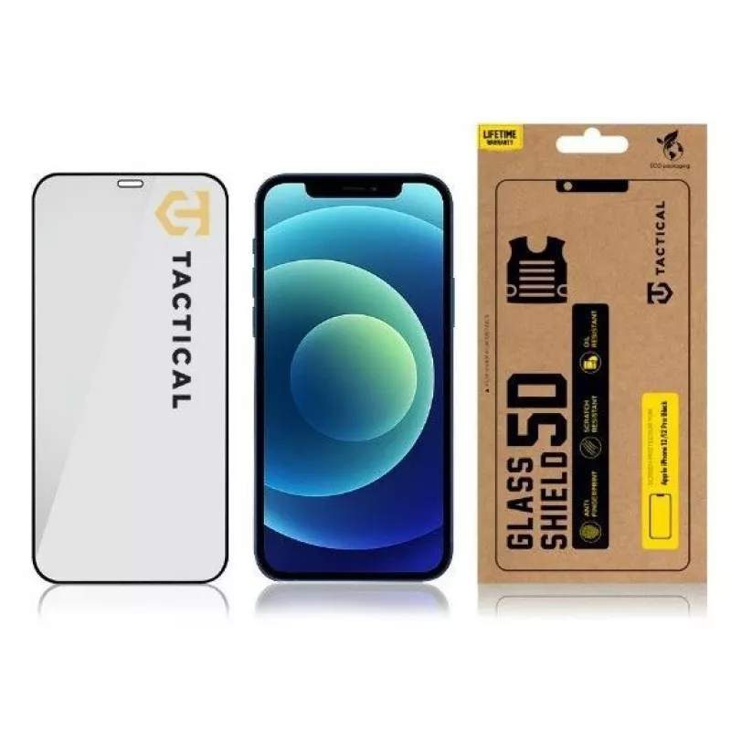 Tactical Glass Shield 5D για Apple iPhone 12 Pro/12 Pro μαύρο