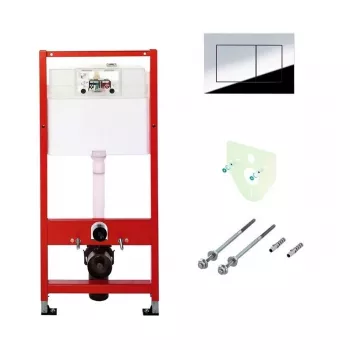 Tece Frame 9400412 με Πλάκα Ενεργοποίησης και Φλάντζα για Κρεμαστή Λεκάνη