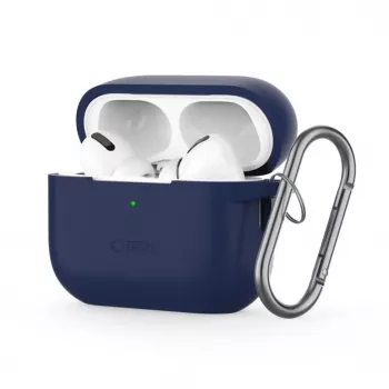 Tech-Protect Apple AirPods Pro 1 / 2 θήκη σιλικόνης με άγκιστρο μπλε