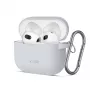 Tech-Protect Θήκη Σιλικόνης με Γάντζο για Apple AirPods 3 - Γκρι