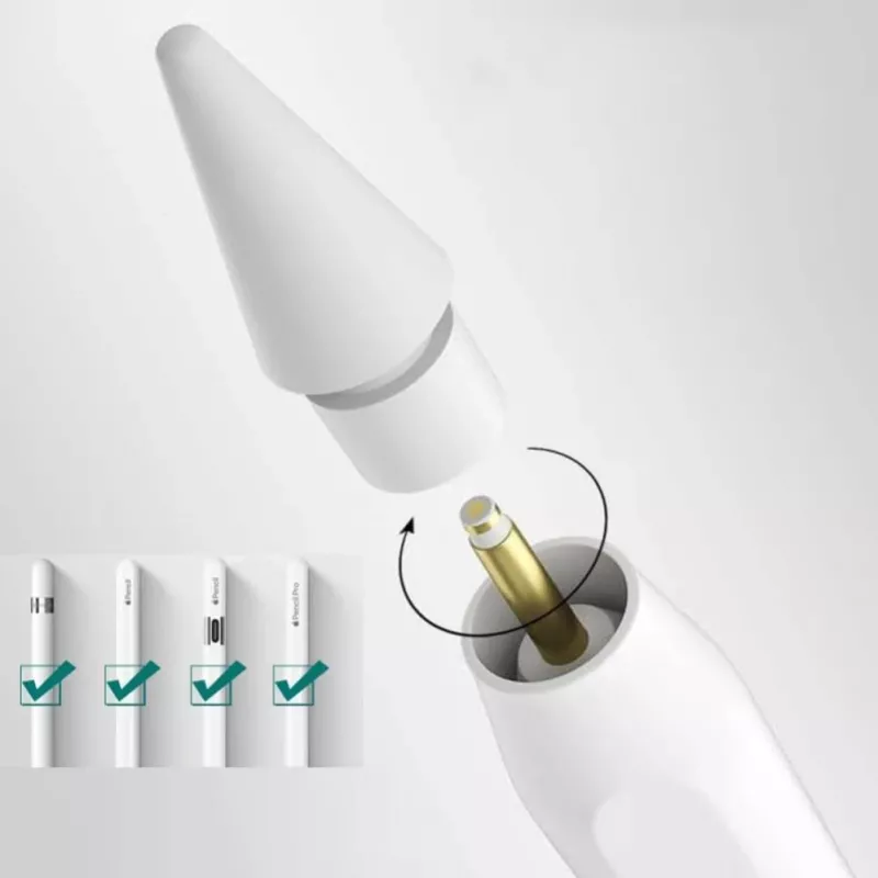 Tech-Protect Μύτες γραφίδας για Apple Pencil 4 τεμ. - Λευκό