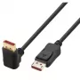Techly Καλώδιο DisplayPort 1.4 M/M 4K@120Hz 2m Μαύρο Μονόπλευρα Γωνιακό ICOC-DSP-A14-020NT9