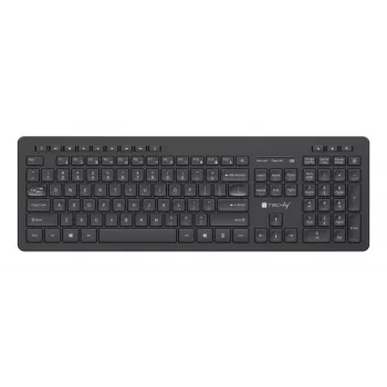 TECHLY Ασύρματο RF 2,4GHz USB Πληκτρολόγιο UK Layout Chocolate Μαύρο