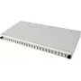 TECLINE 24-Port LC Duplex Multimode Θήκη συγκόλλησης οπτικών ινών για ράγα, Συρτάρι, Ανοιχτό γκρι RAL 7035, 19 ίντσες 1U, Περιλαμβάνονται υποδοχές 90768
